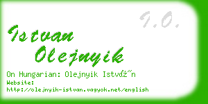 istvan olejnyik business card